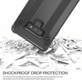 Samsung Note 9 - Armor Back Cover - Zwart