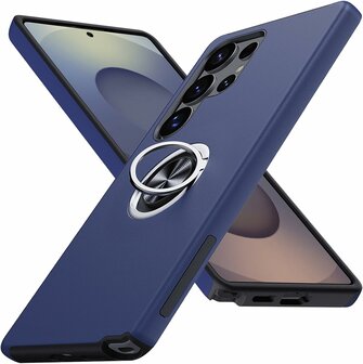 Samsung S25 Ultra - Kickstand Ring Case - Blauw