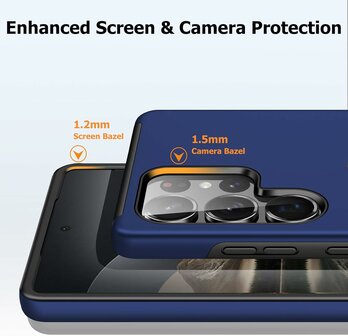 Samsung S25 Ultra - Kickstand Ring Case - Blauw