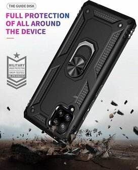 Samsung A42 5G Zwart - Armor met Kickstand Ring