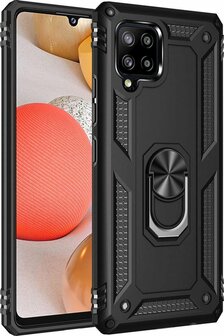 Samsung A42 5G Zwart - Armor met Kickstand Ring