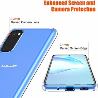 Samsung S20 - Siliconen Back Cover - Transparant