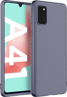 Samsung A41 - Siliconen Back Cover - Paars