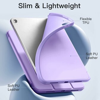 iPad 2025 &amp;amp; 2022 (11/10 Gen) - Paars - Smart Cover met Pen Slot