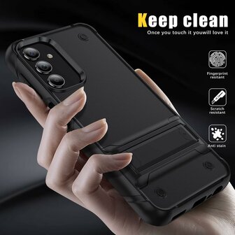 Samsung S25 Plus - Heavy Duty Kickstand - Zwart