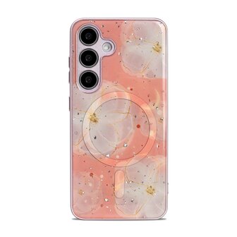 Samsung S24 Roze - MagSafe TPU Marmer