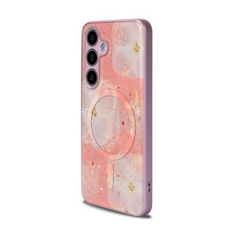 Samsung S24 Roze - MagSafe TPU Marmer