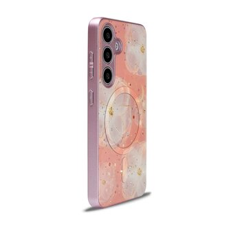 Samsung S24 Roze - MagSafe TPU Marmer