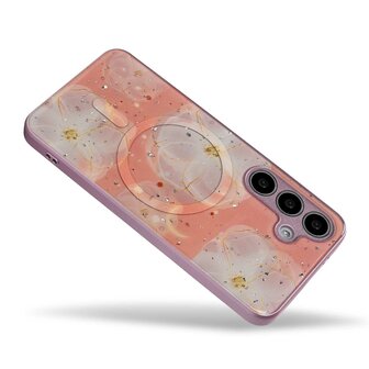 Samsung S24 Roze - MagSafe TPU Marmer