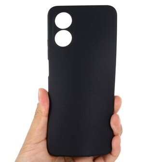 Oppo A78 5G - Siliconen Back Cover - Zwart
