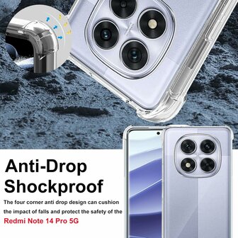 Redmi Note 14 Pro - Anti Shock - Transparant