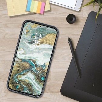 A32 4G - Glitter Back Cover &amp;amp; Glas - Zwart