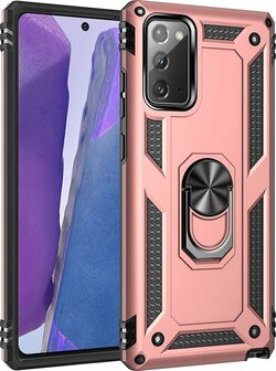 Samsung Note 20 Ros&eacute;goud - Armor met Kickstand Ring