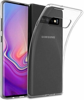 Samsung S10 - Siliconen Back Cover - Transparant
