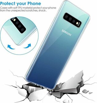 Samsung S10 - Siliconen Back Cover - Transparant