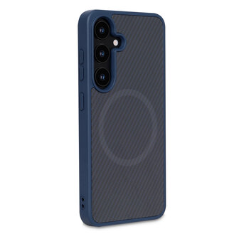 Samsung S24 Plus - Blauw - Carbon MagSafe Back Cover