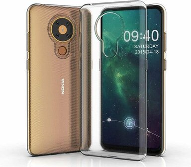Nokia 5.3 - Back Cover &amp;amp; Glas - Transparant