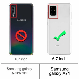 A71 - Back Cover &amp;amp; 2X Glas - Transparant