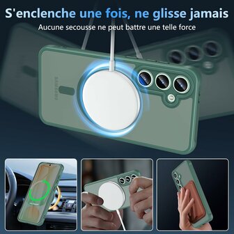 Samsung S24 FE - Groen - Matte Armor - Geschikt voor MagSafe