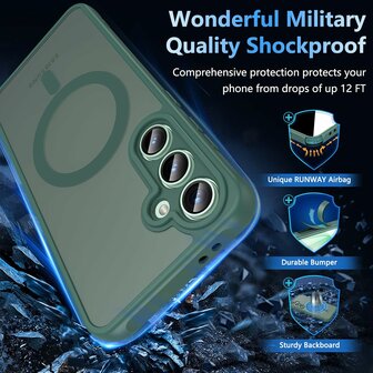 Samsung S24 FE - Groen - Matte Armor - Geschikt voor MagSafe