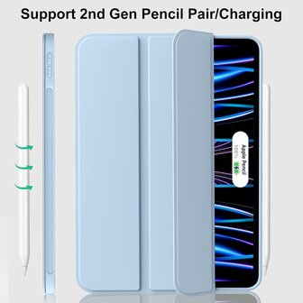 iPad Air (13 inch 2024 &amp;amp; 2025) - Licht Blauw - Smart Cover