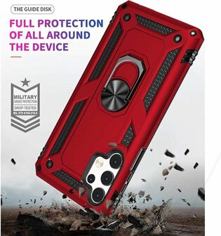 Samsung A32 5G Rood - Armor met Kickstand Ring