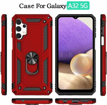 Samsung A32 5G Rood - Armor met Kickstand Ring