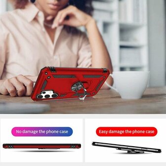 Samsung A32 5G Rood - Armor met Kickstand Ring