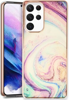 Samsung S24 Ultra - Marmer Back Cover - Twister