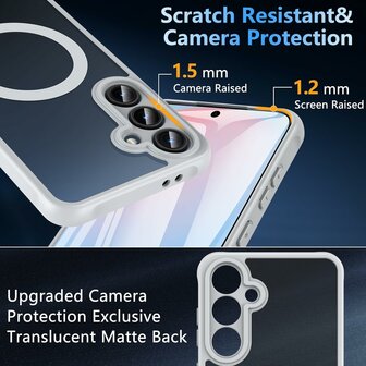 Samsung S24 FE - Grijs - Matte Armor - Geschikt voor MagSafe