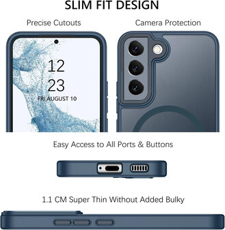 Samsung S22 - Matte MagSafe Armor - Blauw