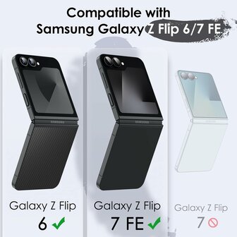 Samsung Z Flip 6 - Zwart - TPU Back Cover - Geschikt voor Magsafe