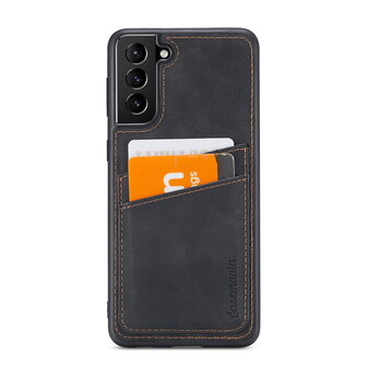 Samsung S25 Plus - Back Cover met Kaarthouder - Charcoal Gray