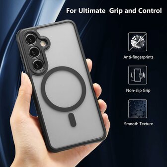 Samsung S24 FE - Zwart - Matte Armor - Geschikt voor MagSafe