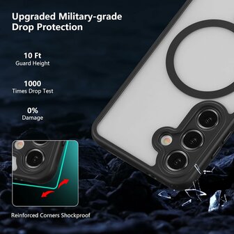 Samsung S24 FE - Zwart - Matte Armor - Geschikt voor MagSafe
