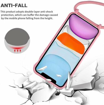 Samsung S20 FE Roze - TPU Back Cover met Koord