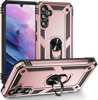 Samsung A54 Ros&eacute;goud - Armor met Kickstand Ring