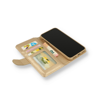 Samsung S25 - Goud - HQ Book Case met Rits