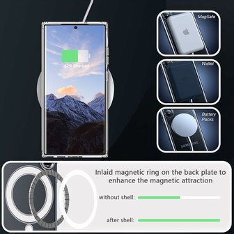 Samsung S22 Plus Transparant - Anti Shock - Geschikt voor Magsafe