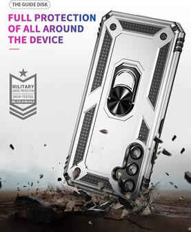 Samsung A54 Grijs - Armor met Kickstand Ring