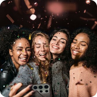 Samsung S24 Ultra - Glitter Back Cover - Zwart