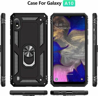 Samsung A10 - Armor met Kickstand Ring - Ros&eacute;goud