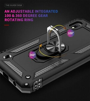 Samsung A10 - Armor met Kickstand Ring - Ros&eacute;goud
