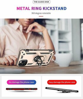 iPhone 12 Pro Max Goud - Armor met Kickstand Ring
