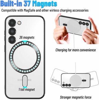 Samsung S23 FE Zwart - TPU Back Cover - Geschikt voor Magsafe