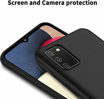 Samsung A02S - Siliconen Back Cover - Zwart
