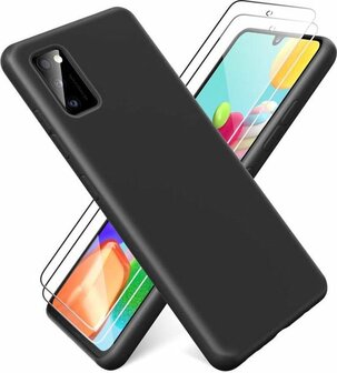 A41 - Back Cover &amp;amp; 2X Glas - Zwart