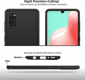 A41 - Back Cover &amp;amp; 2X Glas - Zwart