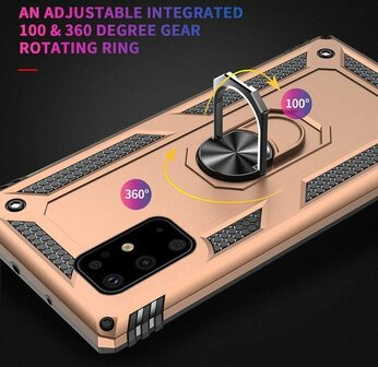 Samsung S20 Plus - Armor met Kickstand Ring - Goud