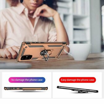 Samsung S20 Plus - Armor met Kickstand Ring - Goud